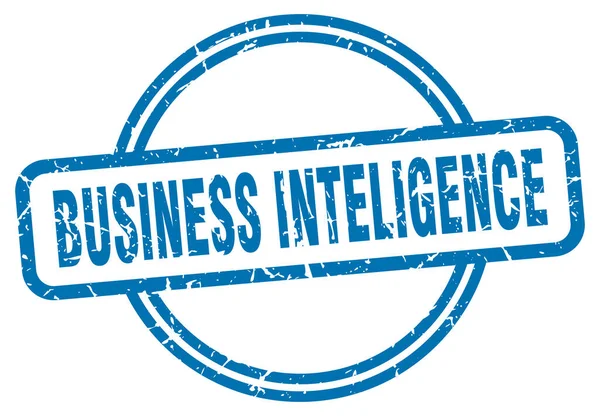 Selo de inteligência de negócios. business inteligence round vintage grunge sign. Inteligência empresarial —  Vetores de Stock