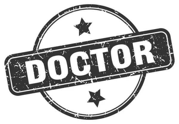 Sello médico. Doctor ronda signo grunge vintage. doctor — Vector de stock