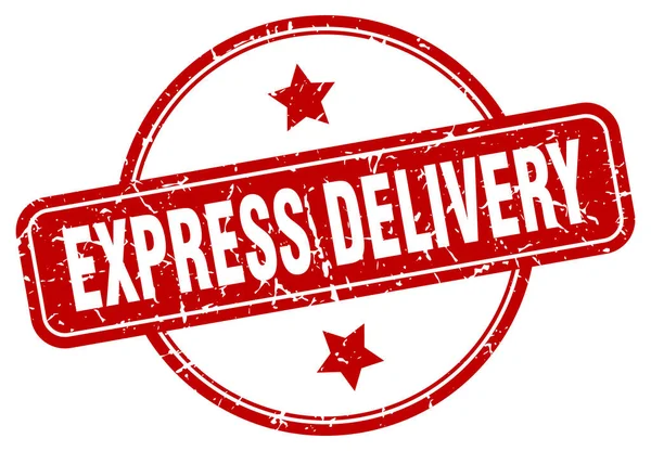 Express delivery stamp. express delivery round vintage grunge sign. express delivery — ストックベクタ