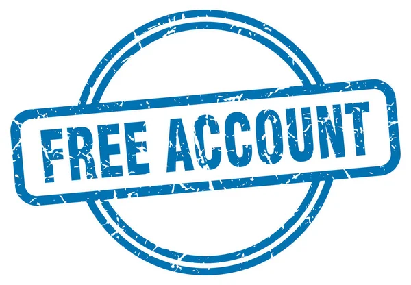Бесплатная печать счета. бесплатный счет круглый винтажный гранж знак. бесплатный аккаунт — стоковый вектор