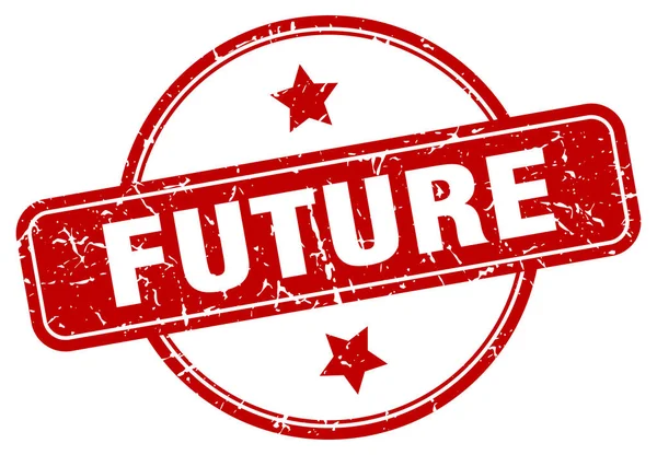 Sello futuro. futuro ronda signo grunge vintage. futuro — Archivo Imágenes Vectoriales