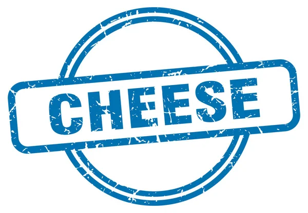 Carimbo de queijo. queijo redondo sinal grunge vintage. queijo —  Vetores de Stock