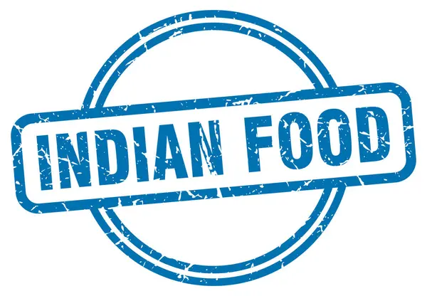 Indian food stamp. indian food round vintage grunge sign. indian food — Stock Vector