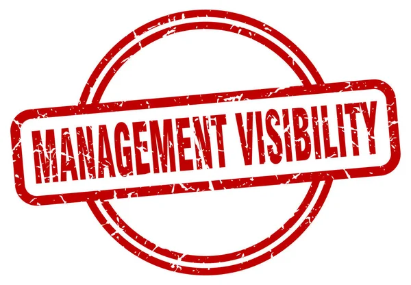 Sello de visibilidad de gestión. visibilidad de gestión ronda signo grunge vintage. visibilidad de gestión — Vector de stock
