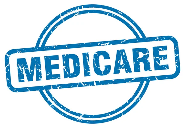 Medicare stamp. medicare round vintage grunge sign. medicare — Stock vektor