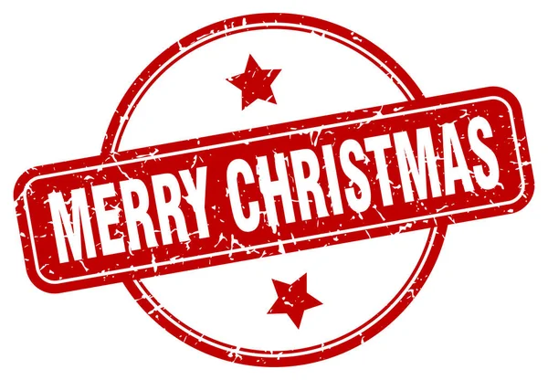 Joyeux timbre de Noël. joyeux Noël rond signe grunge vintage. joyeux noël — Image vectorielle