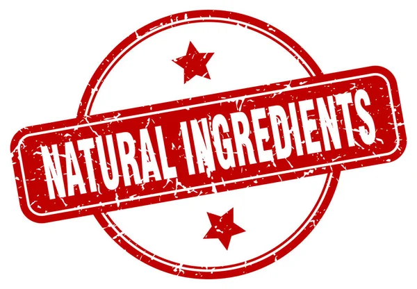 Natural ingredients stamp. natural ingredients round vintage grunge sign. natural ingredients — ストックベクタ