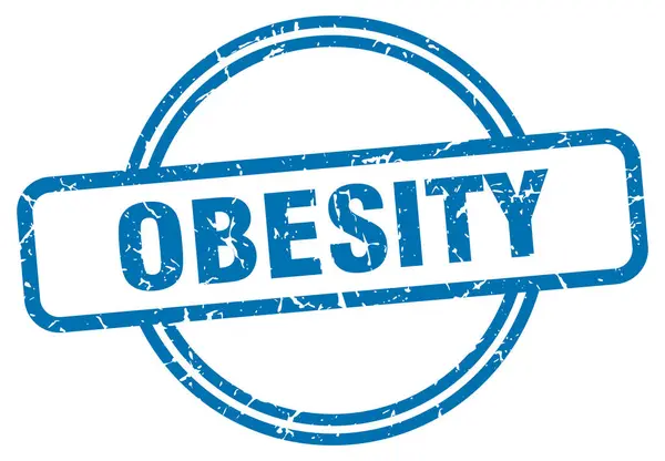 Obesity stamp. obesity round vintage grunge sign. obesity — Stock Vector