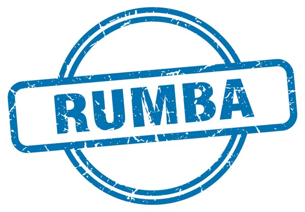 Timbre rumba. rumba ronde grunge vintage signe. roumba — Image vectorielle