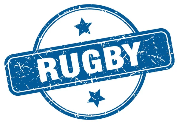 Rugby stamp. rugby round vintage grunge sign. rugby — Stock vektor