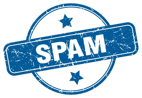 Spamstempel. Spam rundes Vintage Grunge Schild. Spam — Stockvektor