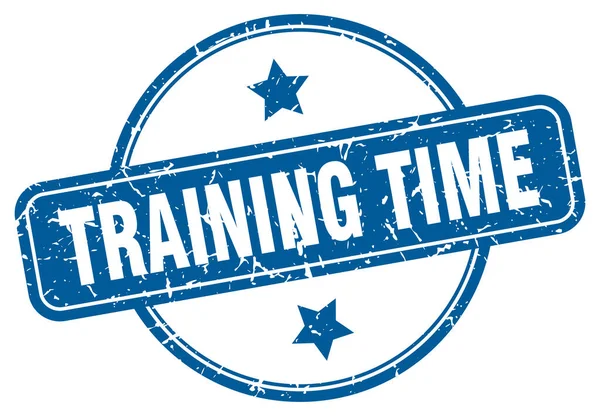 Training time stamp. training time round vintage grunge sign. training time — Stock Vector