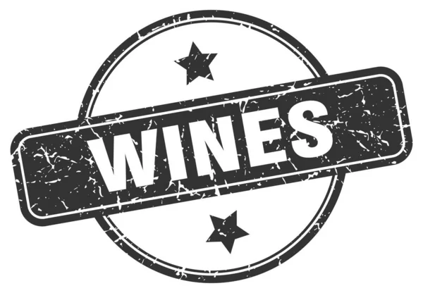 Timbre de vins. vins ronds millésime signe grunge. vins — Image vectorielle