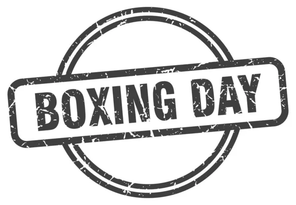 Boxing day stamp. boxing day round vintage grunge sign. boxing day — Stock Vector