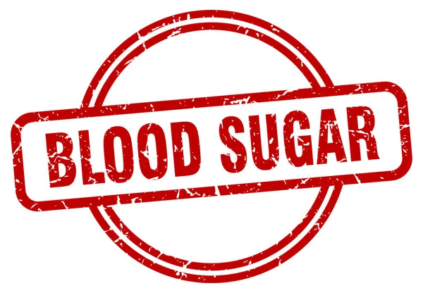Sello de azúcar en sangre. azúcar en la sangre signo grunge vintage redondo. azúcar en sangre — Vector de stock