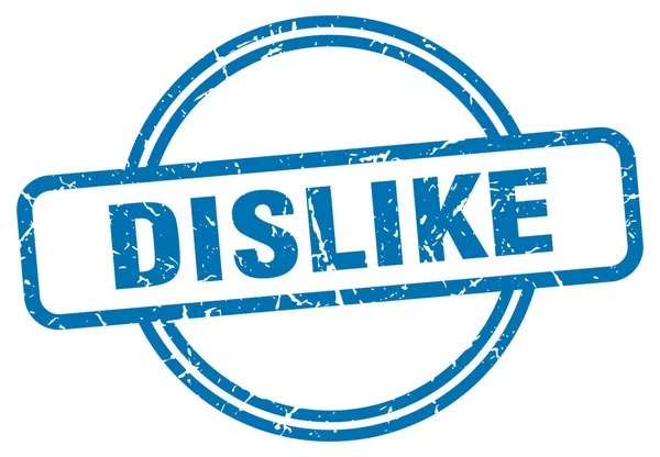 Dislike stamp. dislike round vintage grunge sign. dislike — ストックベクタ
