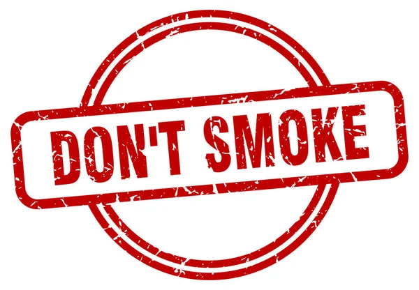 Don't smoke stamp. don't smoke round vintage grunge sign. don't smoke — 图库矢量图片
