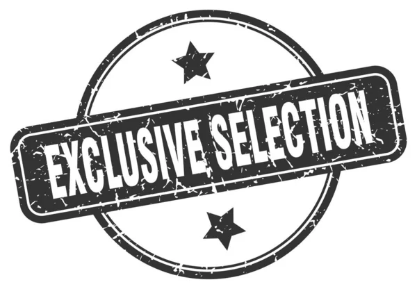 Exclusive selection stamp. exclusive selection round vintage grunge sign. exclusive selection — Stock vektor