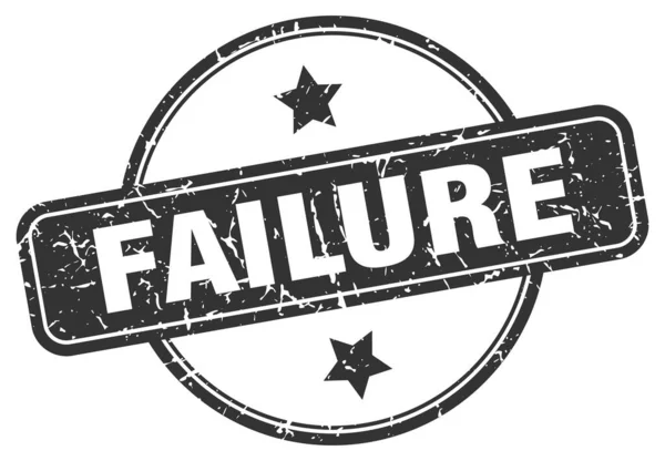 Failure stamp. failure round vintage grunge sign. failure — Stok Vektör