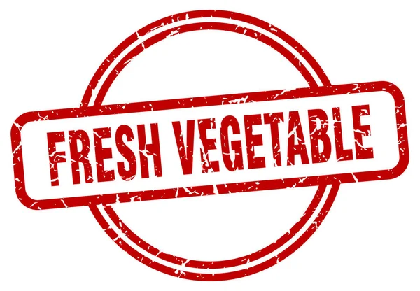 Stempel mit frischem Gemüse. frisches Gemüse rundes Vintage Grunge Zeichen. frisches Gemüse — Stockvektor