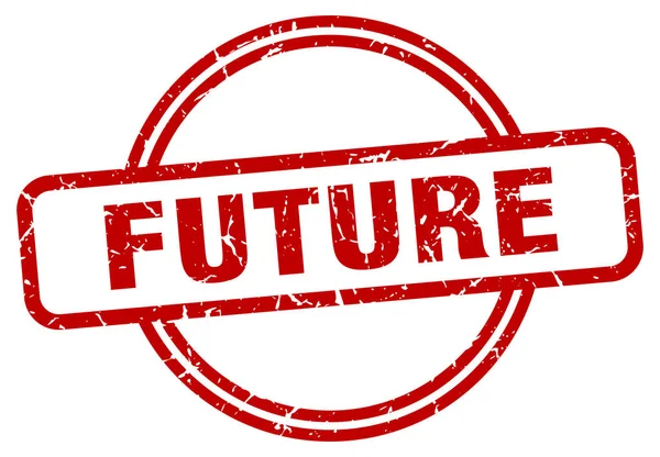 Zukünftige Marke. zukünftiges rundes Vintage Grunge Schild. Zukunft — Stockvektor