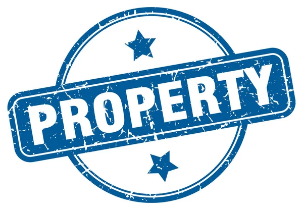 Property stamp. property round vintage grunge sign. property — ストックベクタ