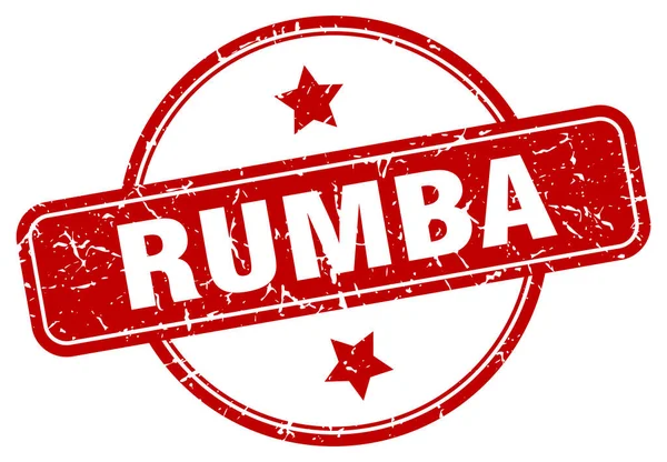 Sello de rumba. rumba ronda signo grunge vintage. rumba — Archivo Imágenes Vectoriales