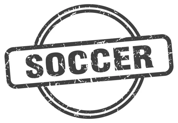 Soccer stamp. soccer round vintage grunge sign. soccer — 스톡 벡터