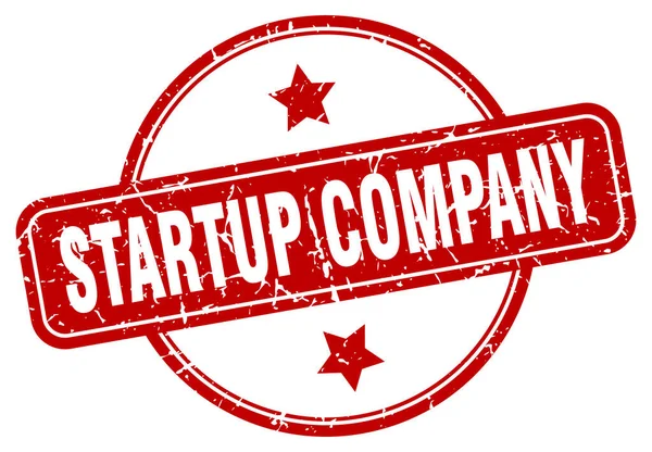 Timbro della startup. startup azienda rotonda segno grunge vintage. startup — Vettoriale Stock