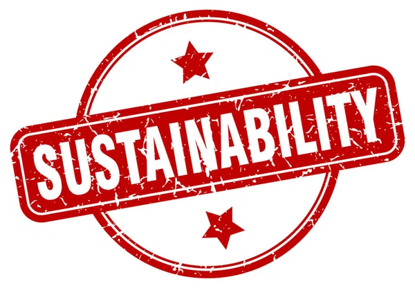 Sustainability stamp. sustainability round vintage grunge sign. sustainability — ストックベクタ