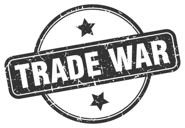 Trade war stamp. trade war round vintage grunge sign. trade war — 图库矢量图片