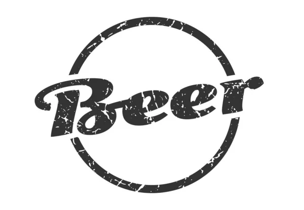 Bierzeichen Bier Rund Vintage Grunge Stempel Bier — Stockvektor