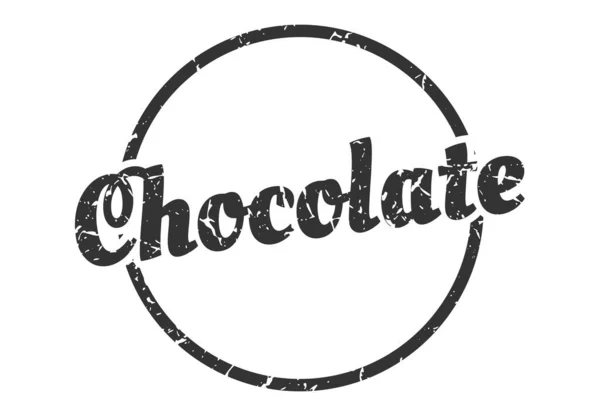 Chocoladeteken Chocolade Ronde Vintage Grunge Stempel Chocolade — Stockvector