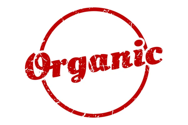 Organik Işaret Organik Yuvarlak Grunge Pulu Organik — Stok Vektör