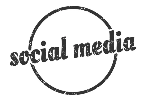 Sosyal Medya Işareti Sosyal Medya Klasik Grunge Pulu Sosyal Medya — Stok Vektör