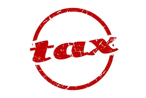 Φορολογική Πινακίδα Φόρος Γύρο Vintage Grunge Σφραγίδα Φόροι — Διανυσματικό Αρχείο