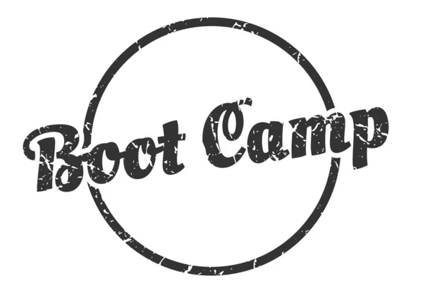 Panneau Camp Entraînement Camp Démarrage Rond Timbre Grunge Vintage Camp — Image vectorielle