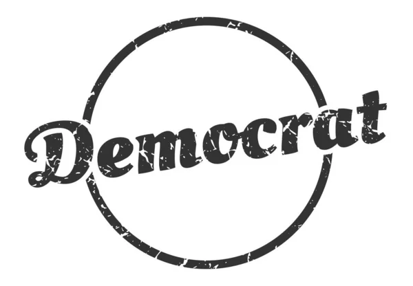Demokratická Značka Demokratická Kola Ročníku Grunge Razítko Demokrat — Stockový vektor