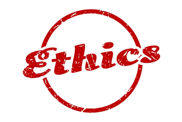 Etické Znamení Etika Kolo Vintage Grunge Razítko Etika — Stockový vektor