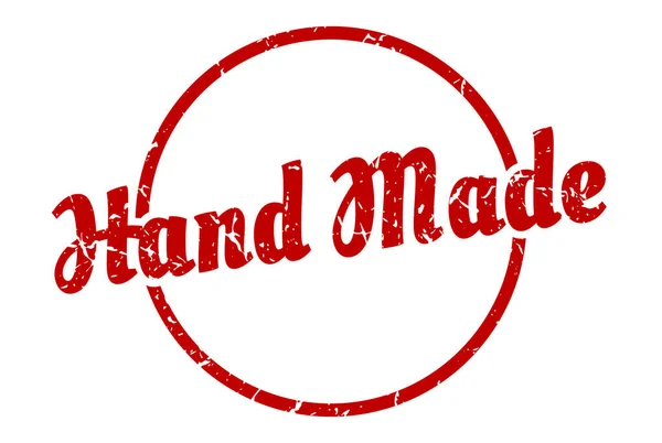 Рука Зробила Знак Рука Зроблена Круглої Старовинної Гранжевої Марки Рука — стоковий вектор