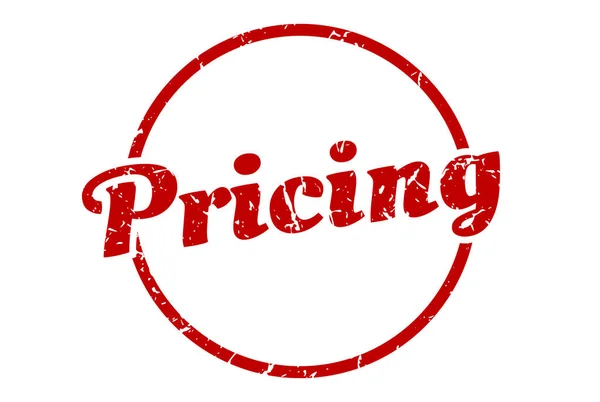 Ценовой Знак Цена Круглой Винтажной Марки Гранжа Ценообразование — стоковый вектор
