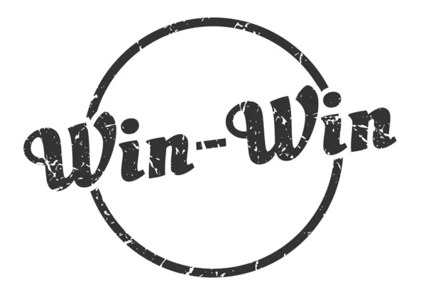 Σύμβολο Win Win Win Win Γύρο Vintage Grunge Σφραγίδα Win — Διανυσματικό Αρχείο