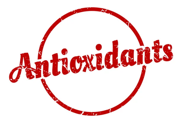 Antioxidanter Tecken Antioxidanter Runda Vintage Grunge Stämpel Antioxidanter — Stock vektor