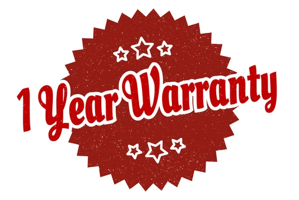 Year Warranty Sign Year Warranty Vintage Retro Label Year Warranty — Stock Vector