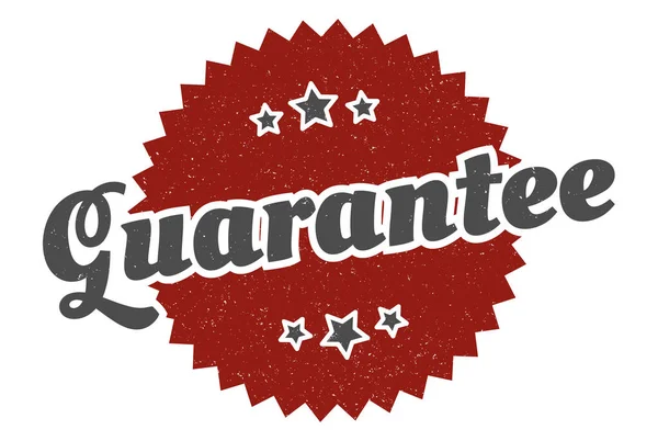Garantiebord Garantie Rond Vintage Retro Label Garantie — Stockvector