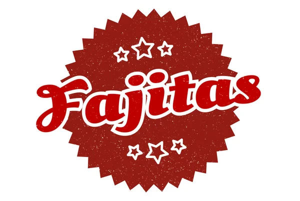 Tanda Fajitas Fajitas Vintage Retro Label Fajitas - Stok Vektor
