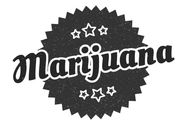 Marijuana Bord Marihuana Rond Vintage Retro Label Marihuana — Stockvector