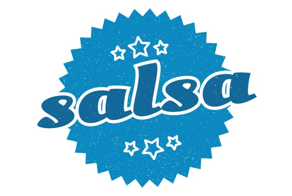 Salsa Tabelası Salsa Yuvarlak Antika Plak Şirketi Salsa Sosu — Stok Vektör