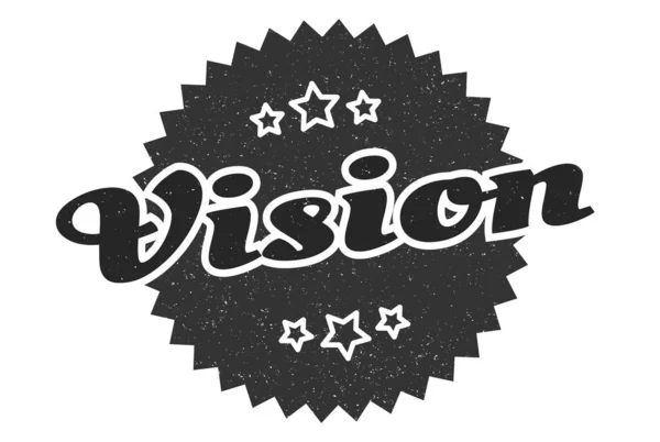 Señal Visión Visión Redonda Etiqueta Retro Vintage Visión — Vector de stock