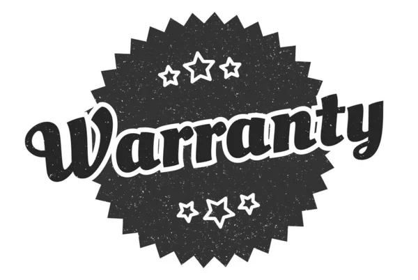 Garantiezeichen Garantie Rund Vintage Retro Etikett Garantie — Stockvektor